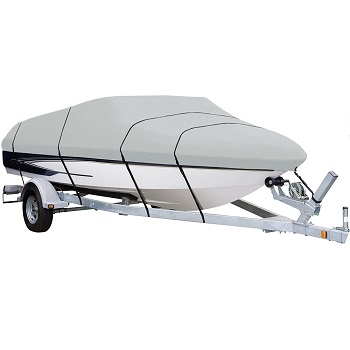 AmazonBasics Boat Cover for V-Hull Runabouts and Bass Boats