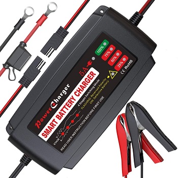 BMK 12V 5A Smart Battery Charger Portable Battery Maintainer