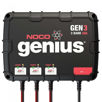 NOCO Genius GEN3 30 Amp 3-Bank On-Board Battery Charger