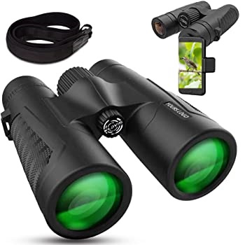 WildVis 12x42 Binoculars Compact Waterproof Prism BAK4 FMC Lens